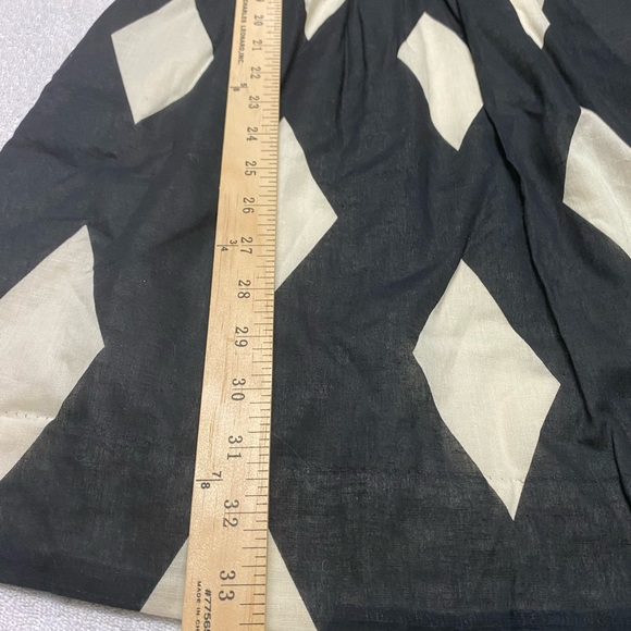 Black White Diamond A Line Harlequin Mini Dress - Picture 10 of 14